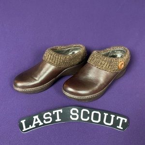 Dansko Kenzie Knit Sweater Trim Clog SZ 38 7.5/8